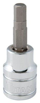 Titan TIT15657 15657 0.38 in. Drive Hex Bit Socket - 0.22 in., Pack Of 6