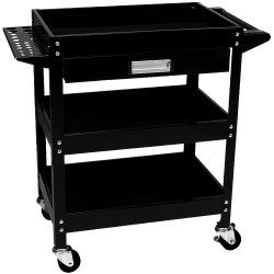 WILMAR WLMW54006 Performance Tool 23" x 16" 3 Shelf Utility Cart with Drawer