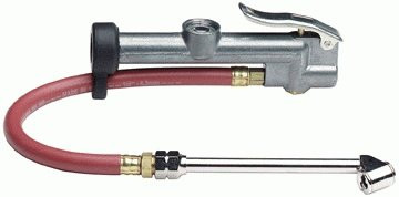 Plews TRF17-850 Tru-Flate 10-20 PSI Deluxe Inflator Gauge with 12" Hose and Dual Foot Chuck