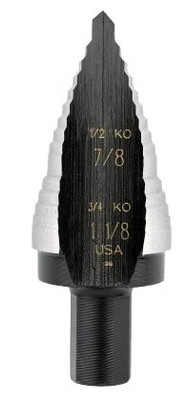 Vise Grip VGPUN9 Vise Grip Tools Unibit #9 7/8-Inch and 1-1/8-Inch Step-Drill Bit, 1/2-Inch Shank ()