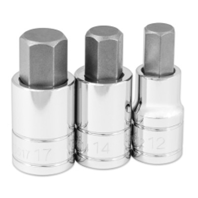 Titan TIT16163 Tools 1/2" Drive Metric Jumbo Hex Bit Socket Set (3 Piece)