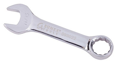 Sunex SUN993022 11/16" Fully Polished Stubby Combination Wrench