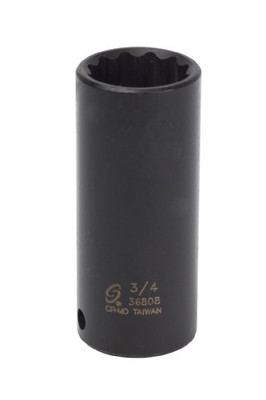 Sunex SUN36808 3/8-Inch Drive 3/4-Inch 12-Point Deep Impact Socket