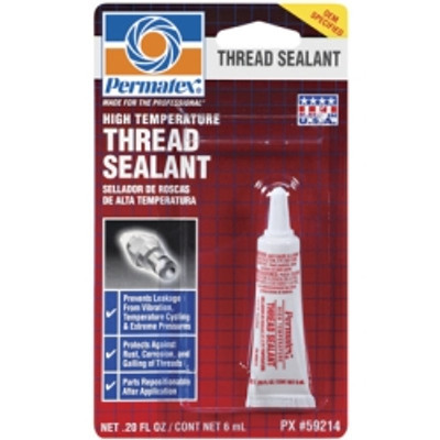 ITW PERMATEX INC PTX59214 High Temperature Thread Sealant, 6mL Tube Carded, Case Of 12 Tubes ITW PERMATEX INC PTX59214 High Temperature Thread Sealant, 6mL Tube Carded, Case Of 12 Tubes