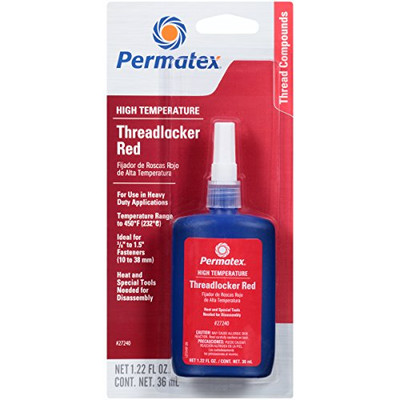 ITW PERMATEX INC PTX27240-CAN Permatex 27240 High Temperature Threadlocker Red, 36 ml
