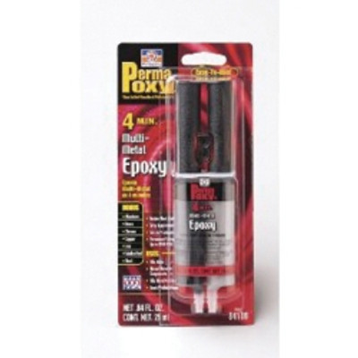 ITW PERMATEX INC PTX84109 4 Minute Multi-Metal Epoxy Grey, 0.84 Fluid Ounce Dual Syringe Carded, Case of 12 ITW PERMATEX INC PTX84109 4 Minute Multi-Metal Epoxy Grey, 0.84 Fluid Ounce Dual Syringe Carded, Case of 12