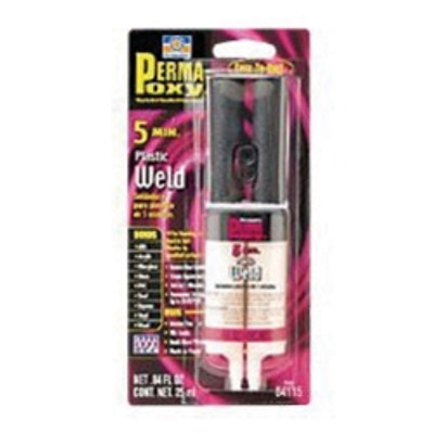 ITW PERMATEX INC PTX84115 5 Minute Plastic Weld Cream, 0.84 Fluid Ounce Dual Syringe Carded, Case of 12