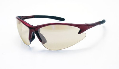 SAS Safety SAS540-0402 DB2 Safety Glasses with Indoor/Outdoor Lens, Red Frames, Polybag