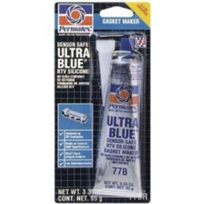 ITW PERMATEX INC PTX81724 #77 Sensor Safe Ultra Blue Multipurpose RTV Silicone Gasket Maker, 3.35 Ounce Tube Carded Case of 12 ITW PERMATEX INC PTX81724 #77 Sensor Safe Ultra Blue Multipurpose RTV Silicone Gasket Maker, 3.35 Ounce Tube Carded Case of 12