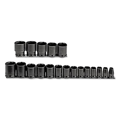 Proto PRO74106 Socket Set, Impact, 1/2" Drive, 19 Piece, 6 Point Proto INDUSTRIAL