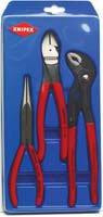 Grip On KNP267487 Plier Set 3Pc Long Nose,Diag Cutt,Cobra
