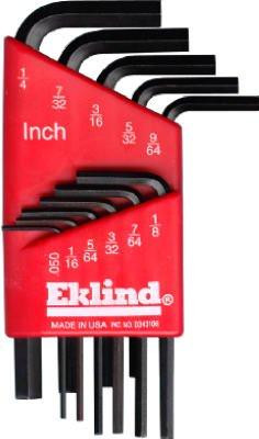 EKLIND TOOL EKL10111 Eklind 10111 Standard 11pc Hex Key Set 0.05" to 1/4" - Short EKLIND TOOL EKL10111 Eklind 10111 Standard 11pc Hex Key Set 0.05" to 1/4" - Short