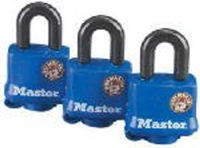 MASTERLOCK MSL312TRI MASTERLOCK 1-9/16-Inch Laminated Padlocks with Blue Thermoplastic Shell, 3-Pack # MASTERLOCK MSL312TRI MASTERLOCK 1-9/16-Inch Laminated Padlocks with Blue Thermoplastic Shell, 3-Pack #