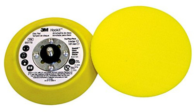 3M MMM5775 (TM) Hookit(TM) Disc Pad 0, Hook and Loop Attachment, 5" Diameter x 3/4" Thick, 5/16"-24 External Thread, Yellow (Pack of 1) 3M MMM5775 (TM) Hookit(TM) Disc Pad 0, Hook and Loop Attachment, 5" Diameter x 3/4" Thick, 5/16"-24 External Thread, Yellow (Pack of 1)