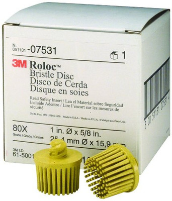 3M MMM7531 0 Roloc Bristle Disc, Yellow 3M MMM7531 0 Roloc Bristle Disc, Yellow