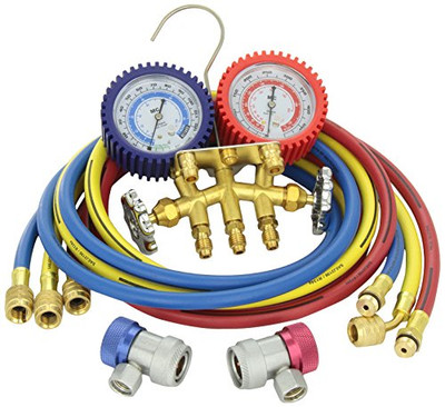 Mastercool MSC84772 G Brass R134A 2 Way Manifold Gauge Set with 72in. Hoses Mastercool MSC84772 G Brass R134A 2 Way Manifold Gauge Set with 72in. Hoses