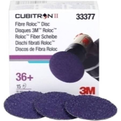 3M Cubitron II Fibre Roloc Disc, 2-inch, 36+ grade 3M MMM33377 3M Cubitron II Fibre Roloc Disc, 2-inch, 36+ grade 3M MMM33377