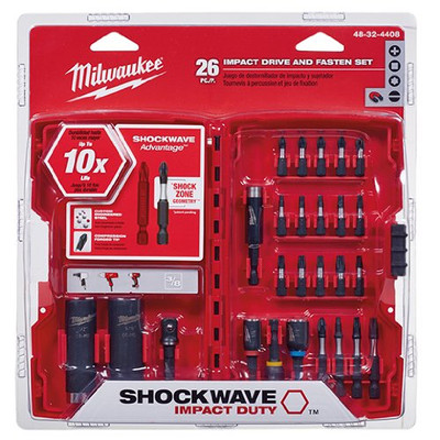 MILWAUKEE MLW48-32-4408 26-Piece Shockwave Drive and Fasten Set Electric Tools MILWAUKEE MLW48-32-4408 26-Piece Shockwave Drive and Fasten Set Electric Tools