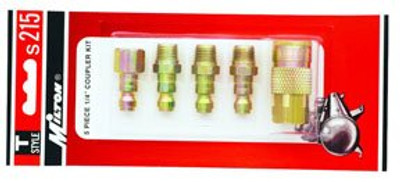 Milton Industries MILS215 5 Piece T-Style Coupler Kit-2pack Milton Industries MILS215 5 Piece T-Style Coupler Kit-2pack