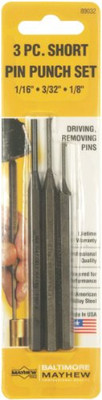 Mayhew MAY89032 Select Short Pin Punch Set, 3-Piece