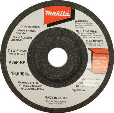 Makita MAK741405-2-1 4"x5/8"x3/16" Grind Wheel 36gt