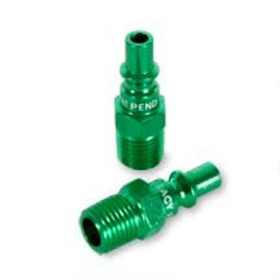Legacy Manufacturing LEGA71440B-2PK ColorConnex Plug (2 Pack), ARO Type B, 1/4 in. MNPT, Green - Legacy Manufacturing LEGA71440B-2PK ColorConnex Plug (2 Pack), ARO Type B, 1/4 in. MNPT, Green -