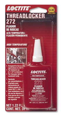Loctite Coproration LCT37480 Loctite -6PK Red High Temperature Threadlocker 272, 36-milliliter Bottle, (Pack of 6) Loctite Coproration LCT37480 Loctite -6PK Red High Temperature Threadlocker 272, 36-milliliter Bottle, (Pack of 6)