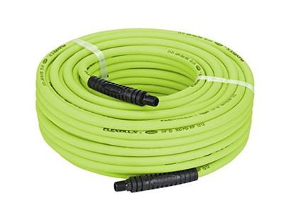 Legacy Manufacturing LEGHFZ14100YW2 Flexzilla Air Hose, 1/4 in. x 100 ft., 1/4 in. MNPT Fittings, Heavy Duty, Lightweight, Hybrid, ZillaGreen - Legacy Manufacturing LEGHFZ14100YW2 Flexzilla Air Hose, 1/4 in. x 100 ft., 1/4 in. MNPT Fittings, Heavy Duty, Lightweight, Hybrid, ZillaGreen -