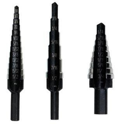 Vise Grip VGP10502 5 Pack Vise Grip 10502 Unibit 3 Piece High Speed Steel Step Drill Bit Set (#1, #2, #3 Bits) Vise Grip VGP10502 5 Pack Vise Grip 10502 Unibit 3 Piece High Speed Steel Step Drill Bit Set (#1, #2, #3 Bits)