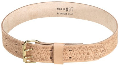 Klein Tools KLE5415 Heavy-Duty Embossed Leather Tool Belt, Medium