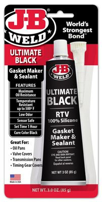 J B Weld JBW32329 J B Weld Ultimate Black RTV Silicone Gasket Maker and Sealant - 3 oz. J B Weld JBW32329 J B Weld Ultimate Black RTV Silicone Gasket Maker and Sealant - 3 oz.