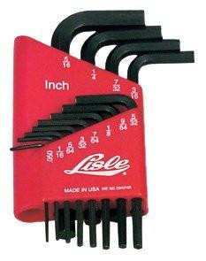 Lisle LIS42500 42500 12 Piece SAE Long Arm Hex Key Set in Steel Case