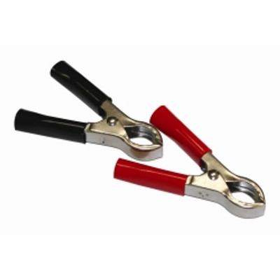 The Best Connection JTT254F JT & T Products 50 Amp Clamps W/ Vinyl Handles Red/Black 1 Set -
