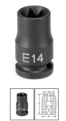 Grey Pneumatic GRE1107ET 3/8" Drive x E7 External Star Impact Socket