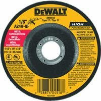 DeWalt DWTDW4518 4-1/2-Inch by 1/8-Inch by 7/8-Inch General Purpose Metal Cutting Wheel