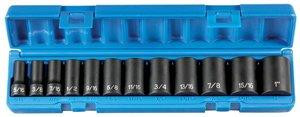 Grey Pneumatic GRE1213SD (1213SD) 3/8" Drive 12-Piece Semi-Deep Standard Socket Set