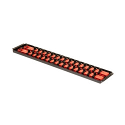 Ernest ERN8453 Socket Boss, 2 Rail Socket Tray, Red - 3/8" Drive