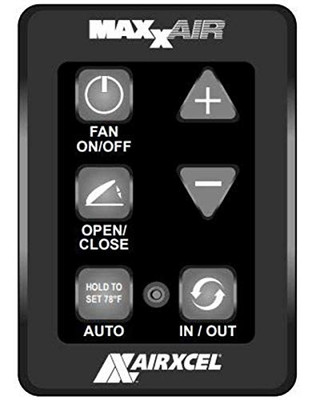 MAXXAIR VENT 00A03650K 6 KEY WALL CONTROL, BLACK