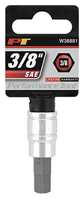PERFORM TOOL W38881 HEX BIT SOCKET 3/8