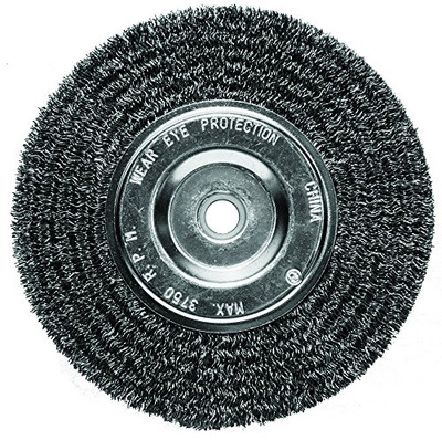 Century Drill & Tool CY76863 Century Drill and Tool Fine Bench Grinder Wire Wheel Brush, 6-Inch