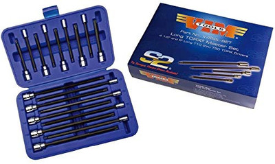 VIM Tools VMV458L Vim Products VIM-SET Long Torx Master Set - 18 Piece - 9 Piece 4.5 Inch Long T10 Tru T50-9 Piece 8 Inch Long T10 Thru T50 VIM Tools VMV458L Vim Products VIM-SET Long Torx Master Set - 18 Piece - 9 Piece 4.5 Inch Long T10 Tru T50-9 Piece 8 Inch Long T10 Thru T50