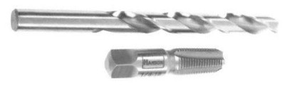 Vise Grip HAN80260 3 Pack Irwin 80260 Hanson 1/4"-18 NPT Thread HCS Pipe Plug Tap and 7/16" HSS Drill Bit Combo Pack