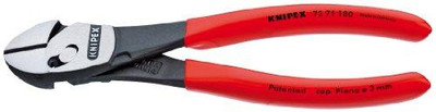 Grip On KNP7371180 Knipex Tools 73 71 180 TwinForce High Performance Leverage Diagonal Cutter with Dipped Handle, Red