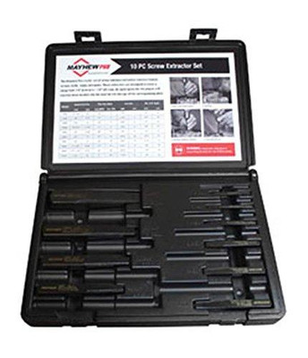 Mayhew MAY37345 Tools MAY-37345 Screw Extractor Set - 10 Piece Mayhew MAY37345 Tools MAY-37345 Screw Extractor Set - 10 Piece