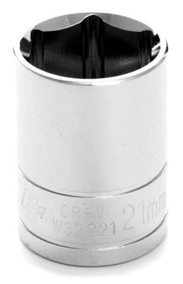 WILMAR WLMW32221 W32221 1/2" Drive 6-Point Socket, 21mm