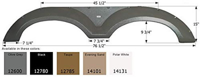 ICON TECHNOLOGIES 12780 ICON Fender Skirt, Tandem, Coachmen, FS2600, Black ICON TECHNOLOGIES 12780 ICON Fender Skirt, Tandem, Coachmen, FS2600, Black