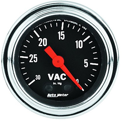 AUTO METER 2484 Traditional Chrome Mechanical Vacuum Gauge