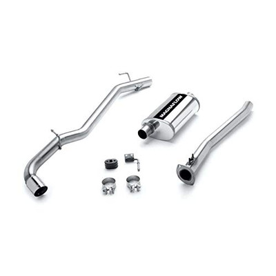 MAGNAFLOW 15811 Cat-Back Performance Exhaust System - Street Series, Stainless Steel 2.5in Main Piping, Single Passenger Side Rear Exit, Polished 3in Exhaust Tip - Tacoma Performance Exhaust Kit