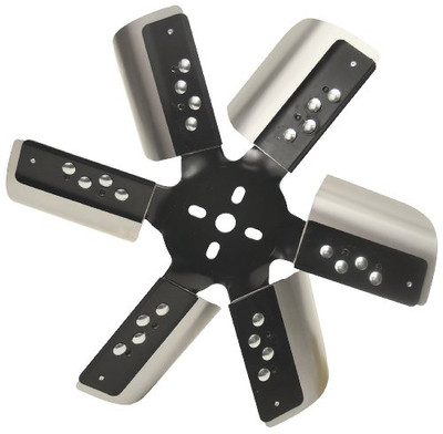 DERALE 17015 Heavy Duty Flex Fan: 15 Diameter; Standard Rotation; Stainless Blades; Black Hub