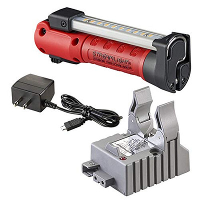 STREAMLIGHT, INC. SR74851 Streamlight Strion Switchblade Rechargeable Multi-Function Compact Work Light with 120V/100V AC 1 Holder Charger, Red